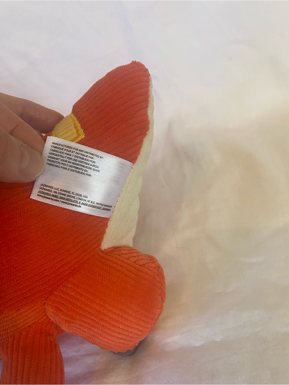Pokémon Corduroy Fuecoco Plush Nintendo Creature Game Freak Collectible - Picture 11 of 12